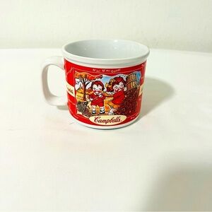 Vintage Advertising Campbell's Soup Kids Four Seasons Soup Mugs (1998) Red EUC
